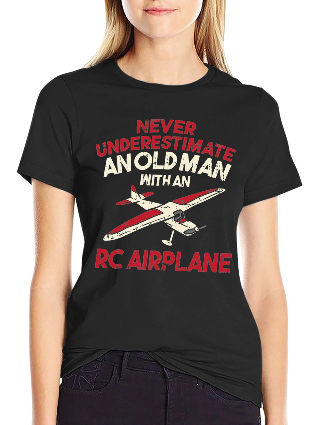 Old Man RC Airplane T-Shirt - Hobbyist Gift