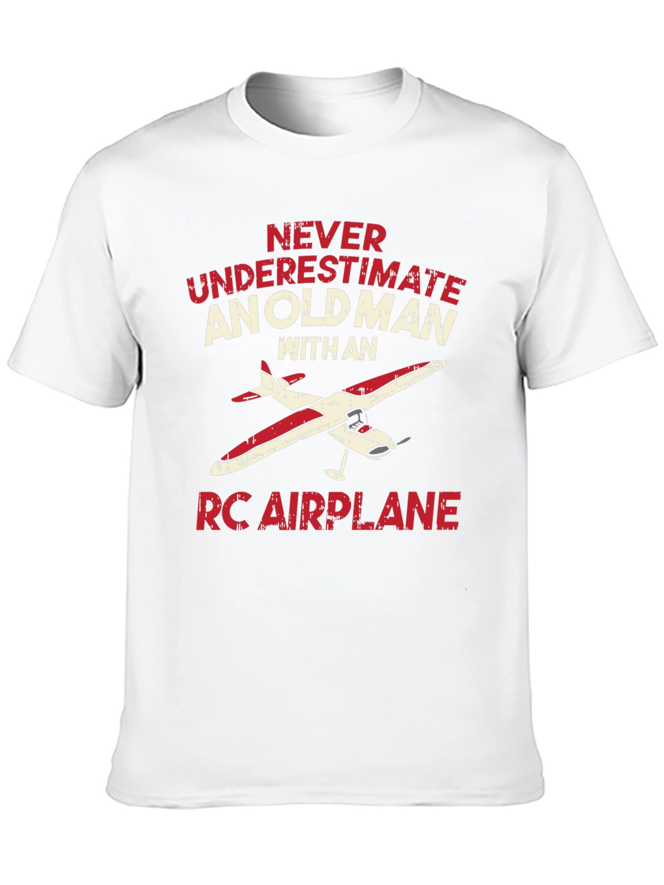 Old Man RC Airplane T-Shirt - Hobbyist Gift