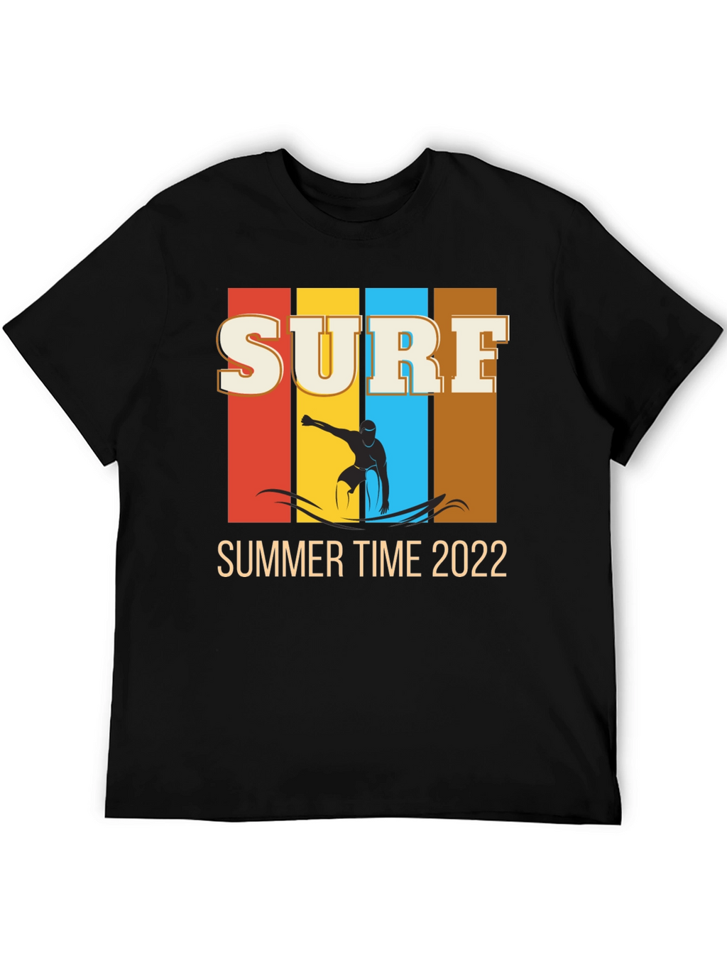 Surf Time 2022 Black Graphic Tee