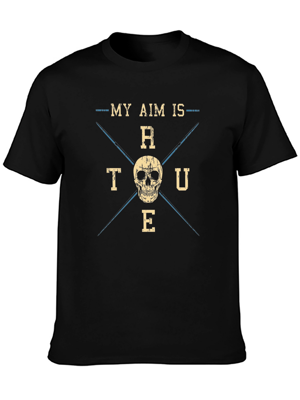 My Aim is True Skull Graphic T-Shirt
