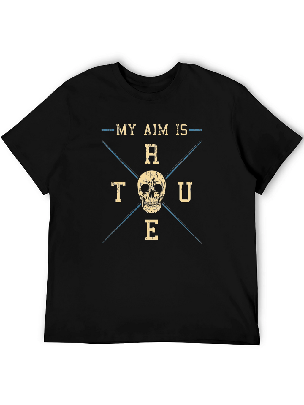 My Aim is True Skull Graphic T-Shirt