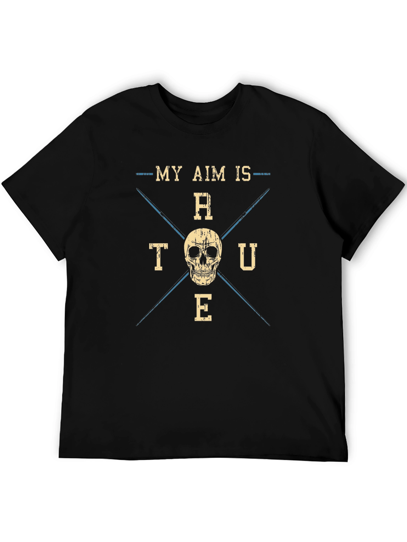 My Aim is True Skull Graphic T-Shirt