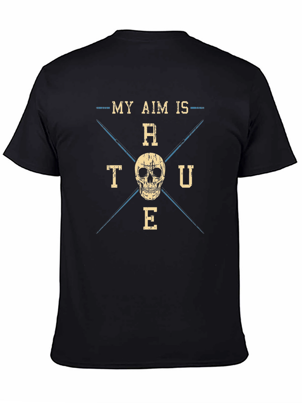 My Aim is True Skull Graphic T-Shirt