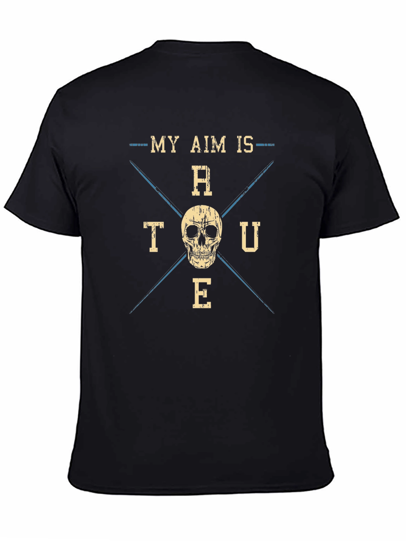 My Aim is True Skull Graphic T-Shirt