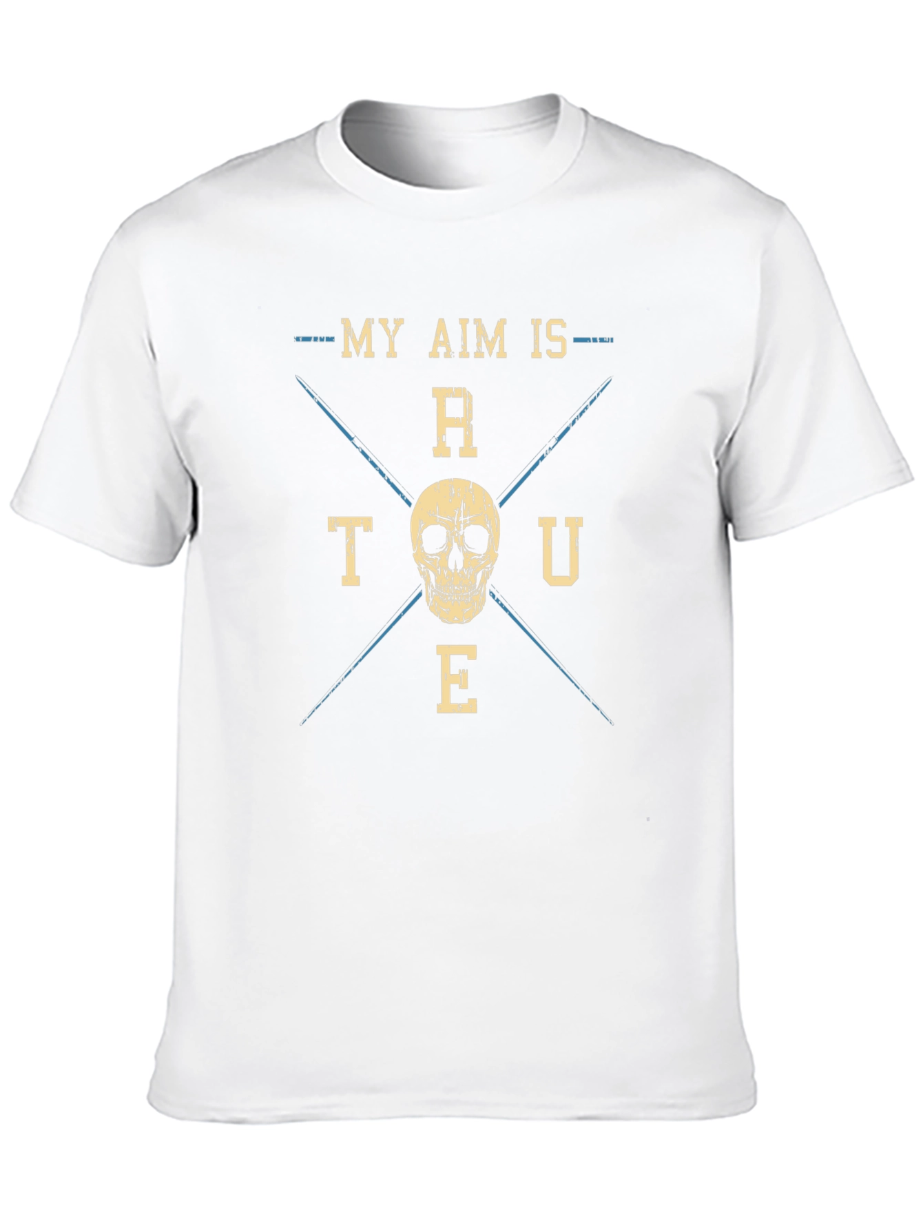 My Aim is True Skull Graphic T-Shirt