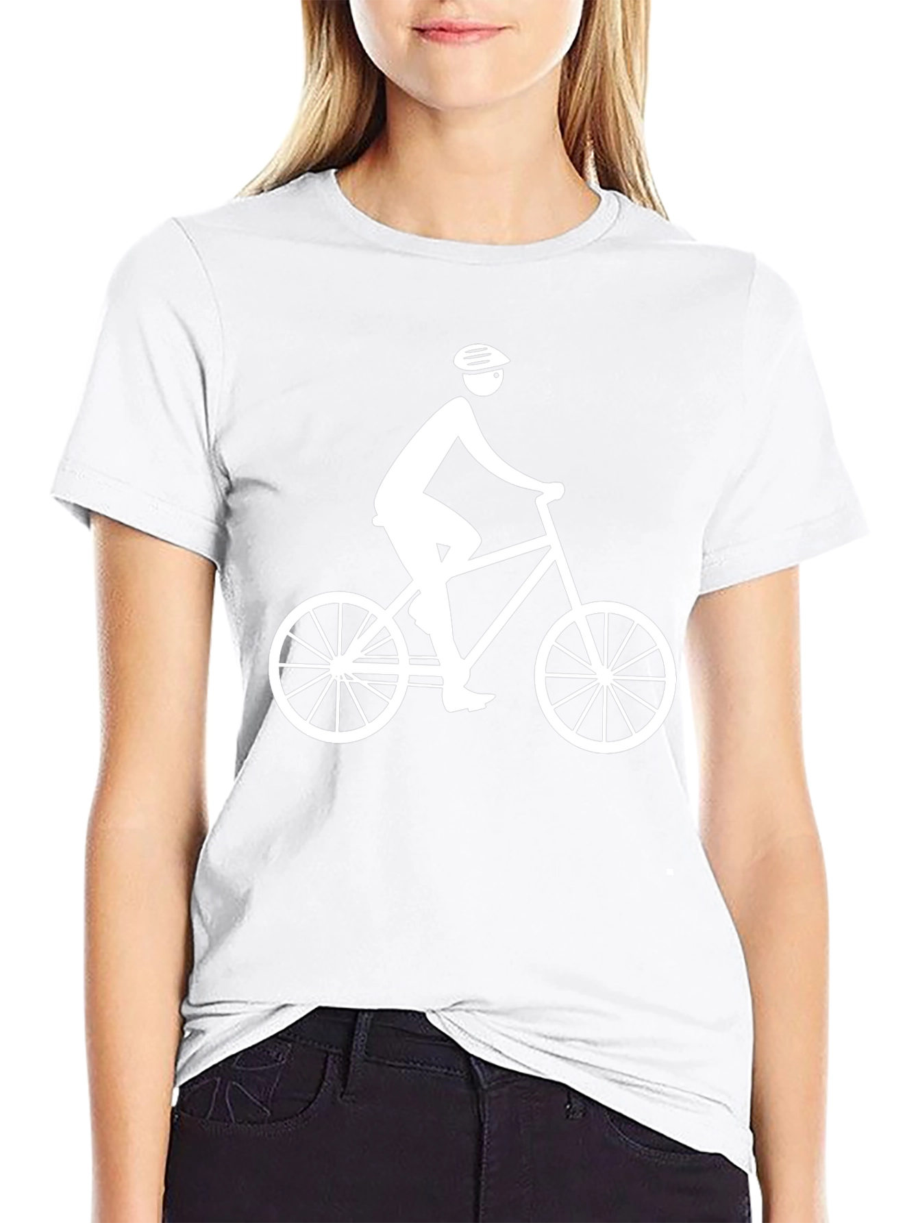 Cyclist Graphic Tee - Black Cotton Blend