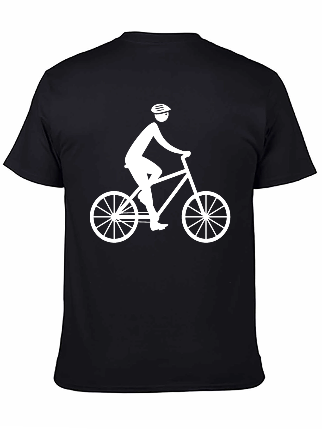Cyclist Graphic Tee - Black Cotton Blend