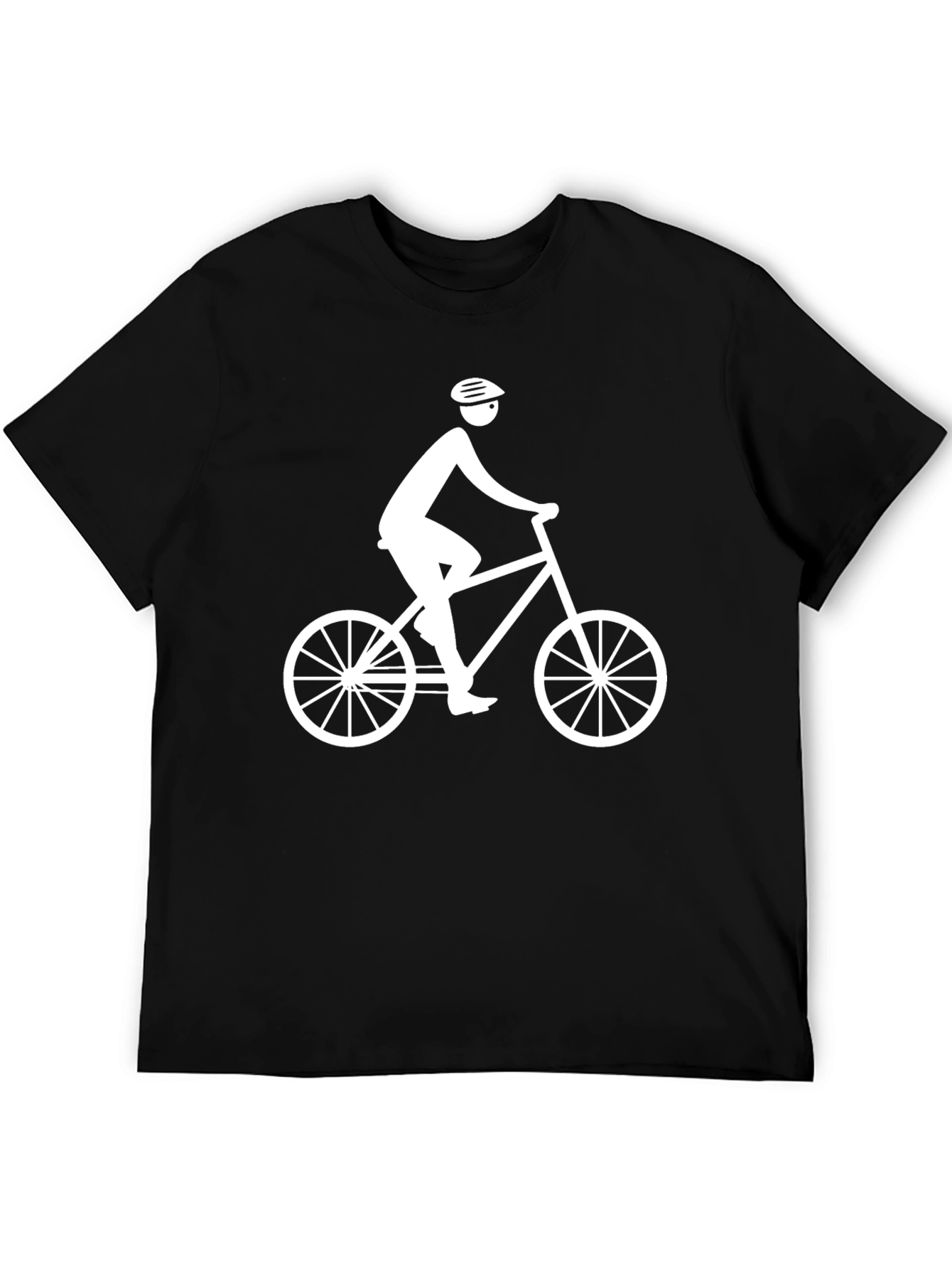 Cyclist Graphic Tee - Black Cotton Blend