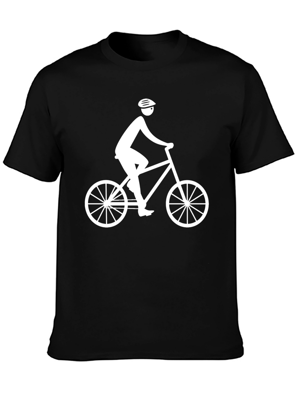 Cyclist Graphic Tee - Black Cotton Blend