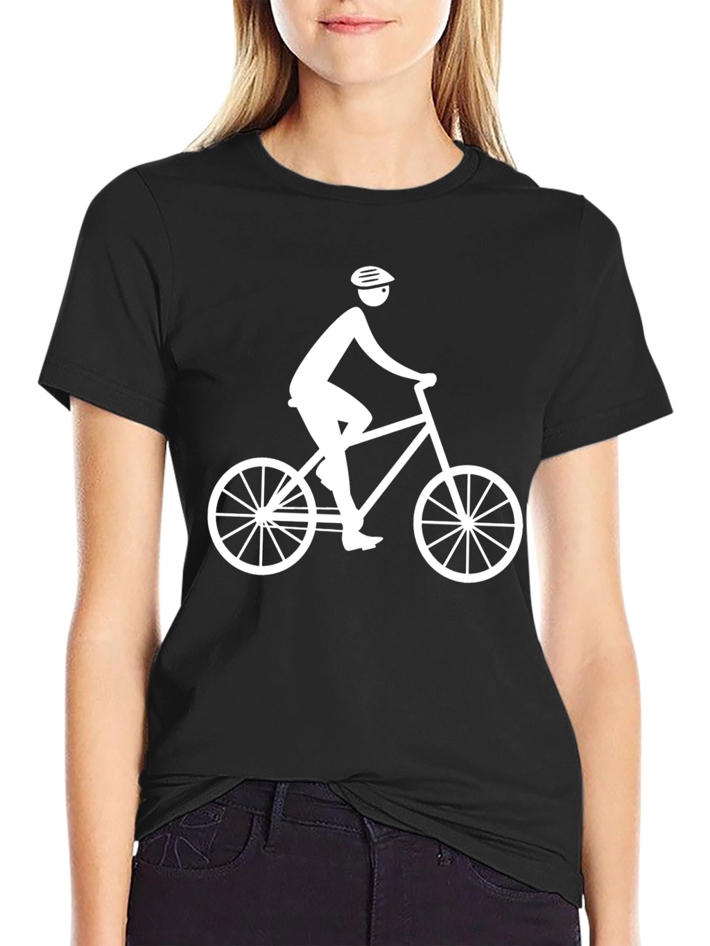Cyclist Graphic Tee - Black Cotton Blend