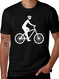 Cyclist Graphic Tee - Black Cotton Blend