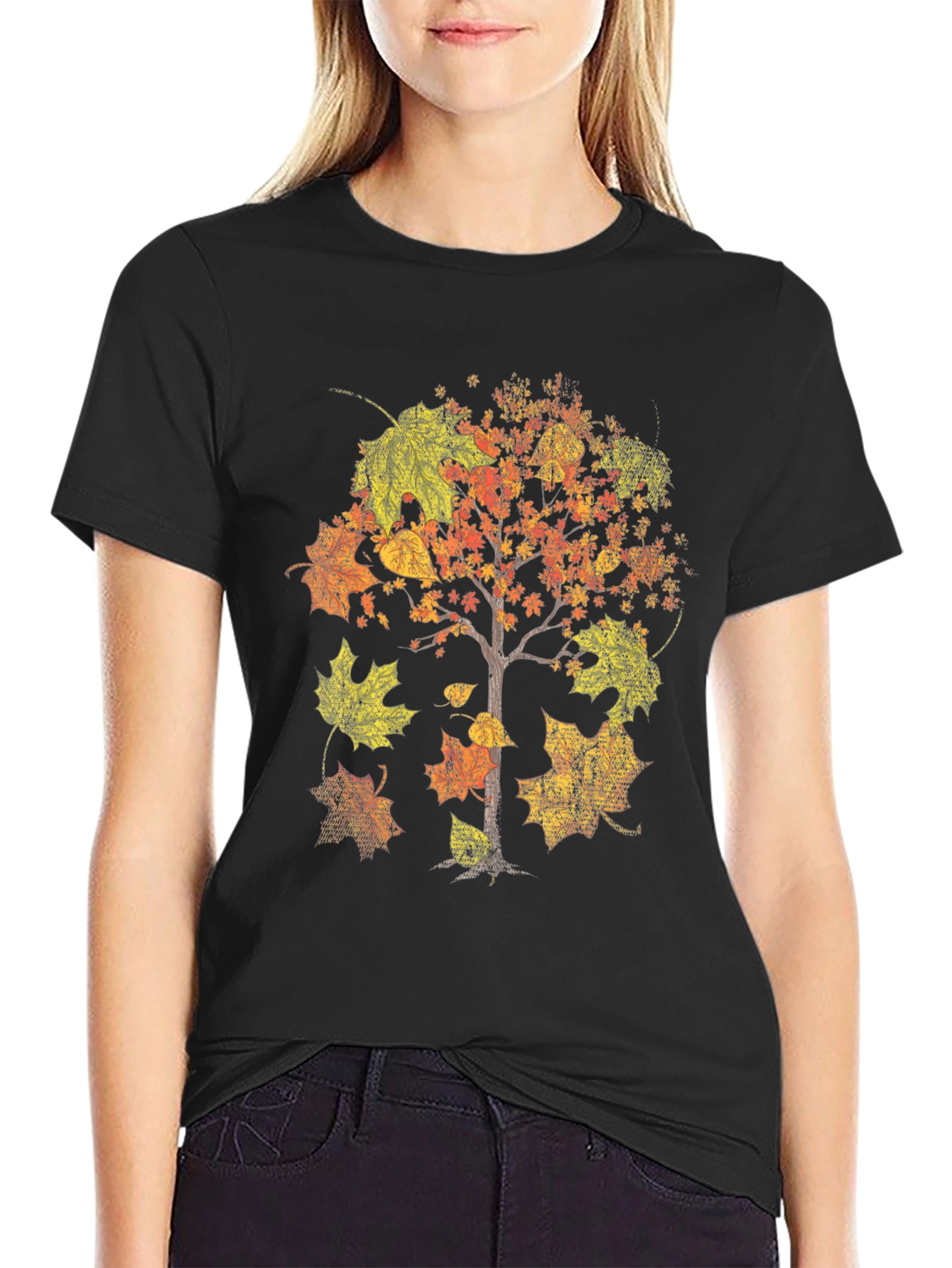 Autumn Tree Graphic Tee - Nature Inspired Shirt
