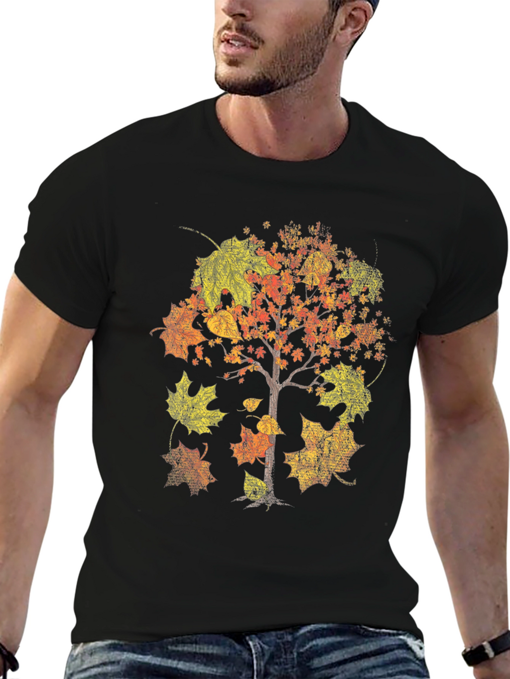 Autumn Tree Graphic Tee - Nature Inspired Shirt