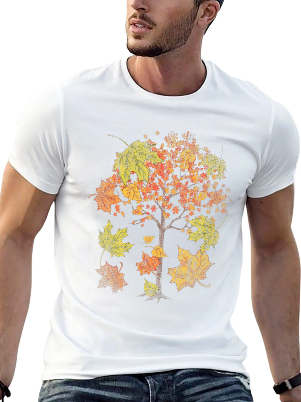 Autumn Tree Graphic Tee - Nature Inspired Shirt