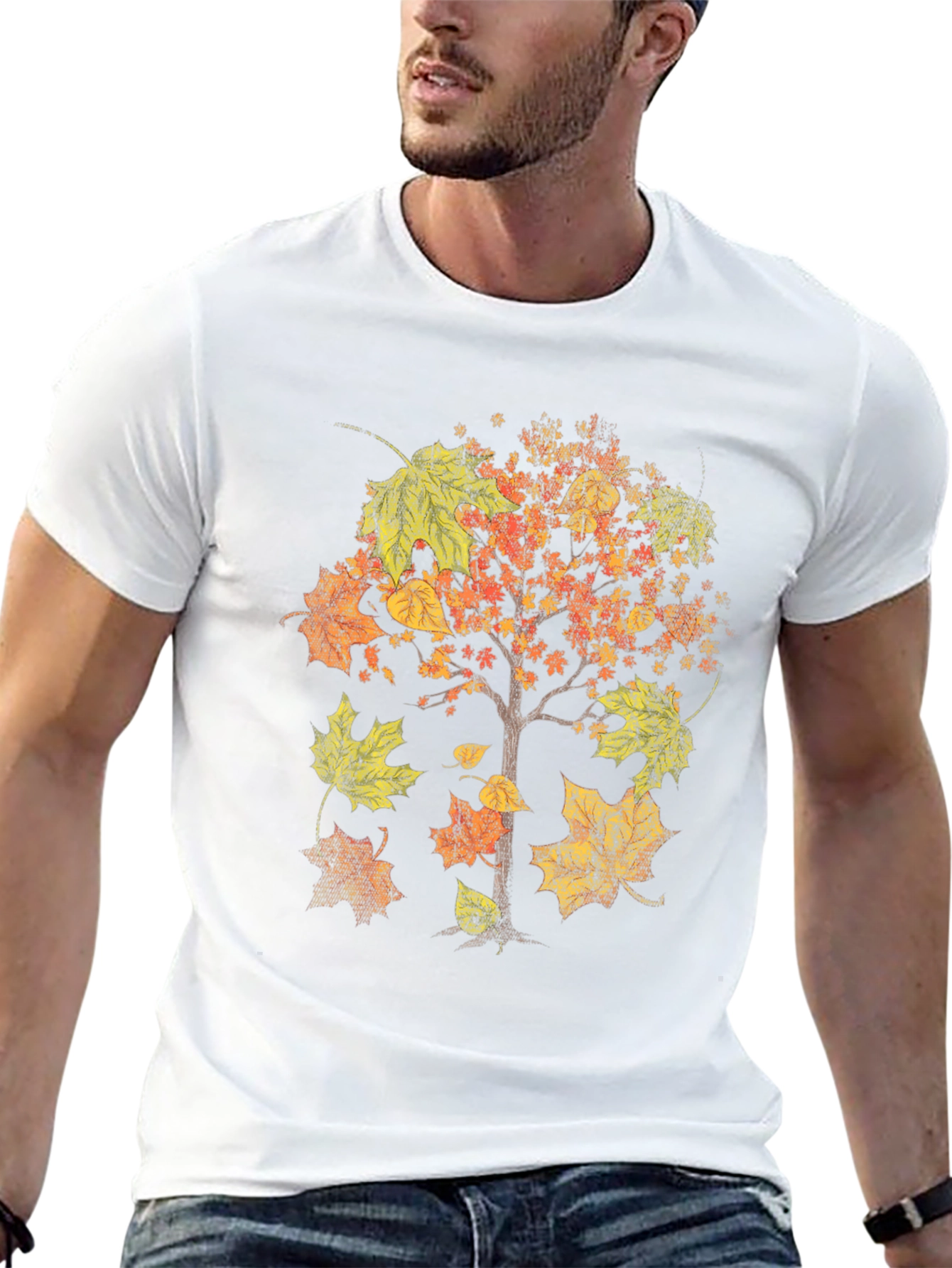 Autumn Tree Graphic Tee - Nature Inspired Shirt