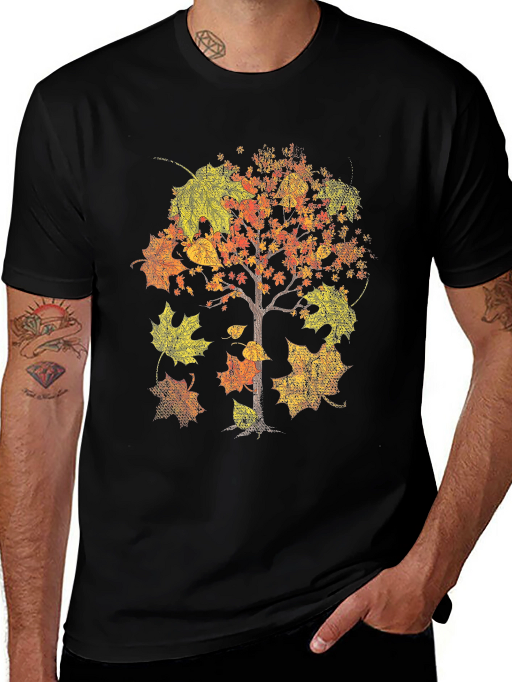 Autumn Tree Graphic Tee - Nature Inspired Shirt