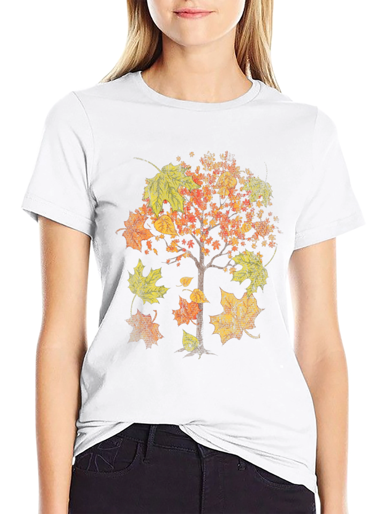 Autumn Tree Graphic Tee - Nature Inspired Shirt