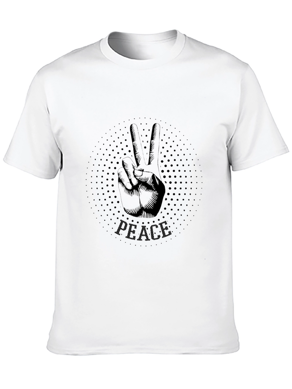 Peace Sign Graphic T-Shirt - Mens Black Tee