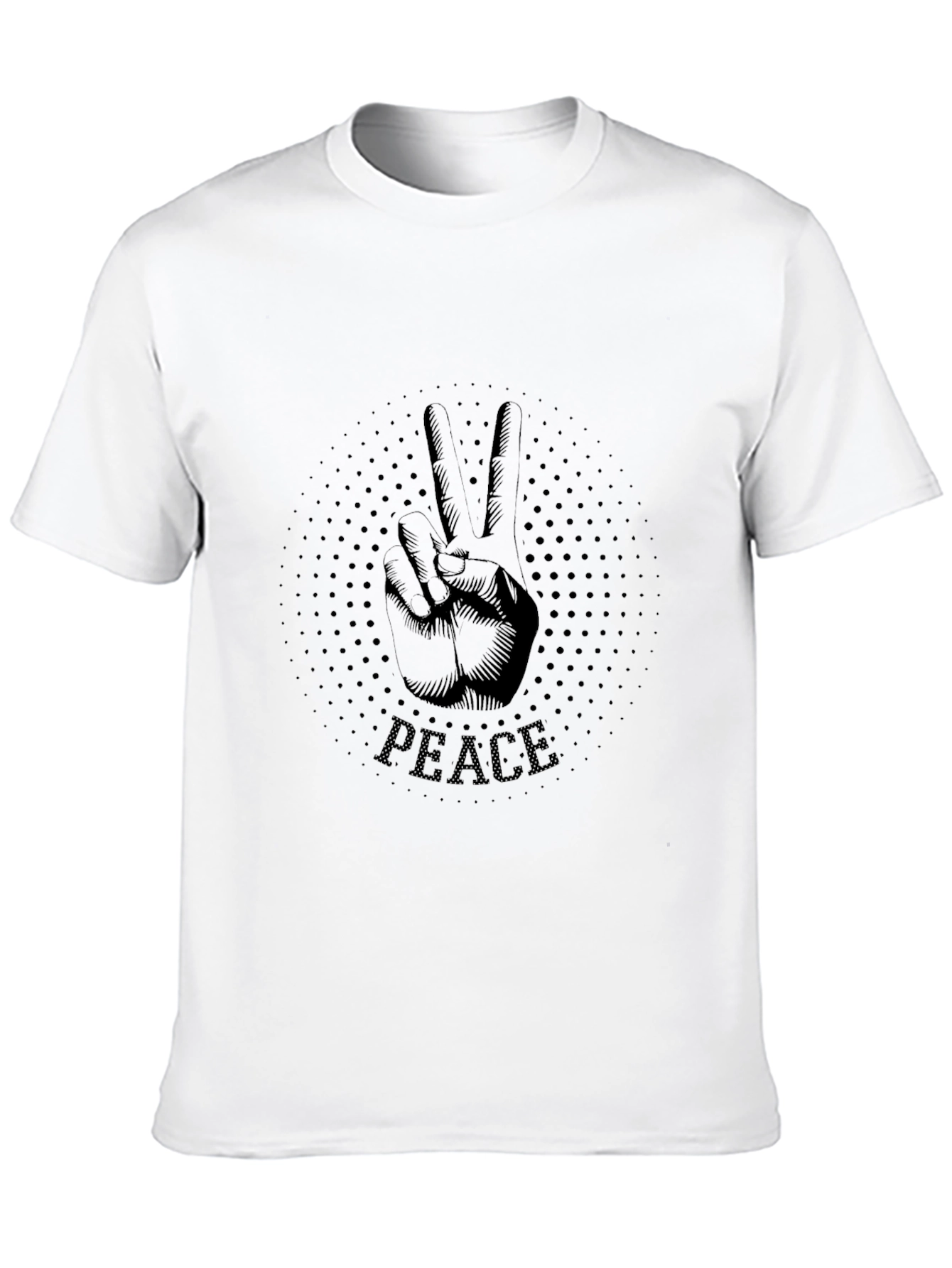 Peace Sign Graphic T-Shirt - Mens Black Tee