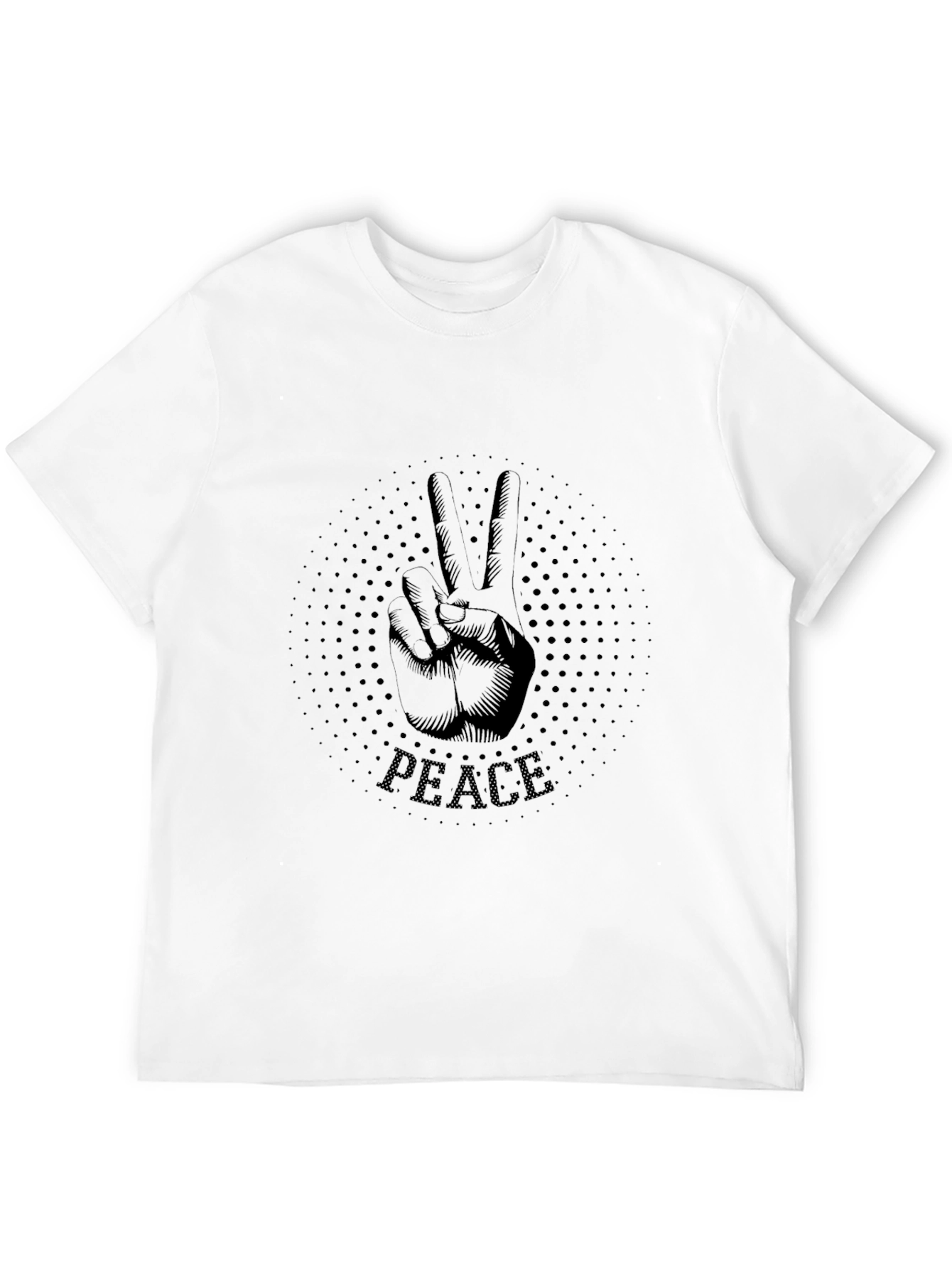 Peace Sign Graphic T-Shirt - Mens Black Tee