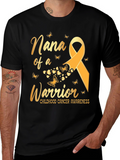 Nana of a Warrior Childhood Cancer Awareness T-Shirt