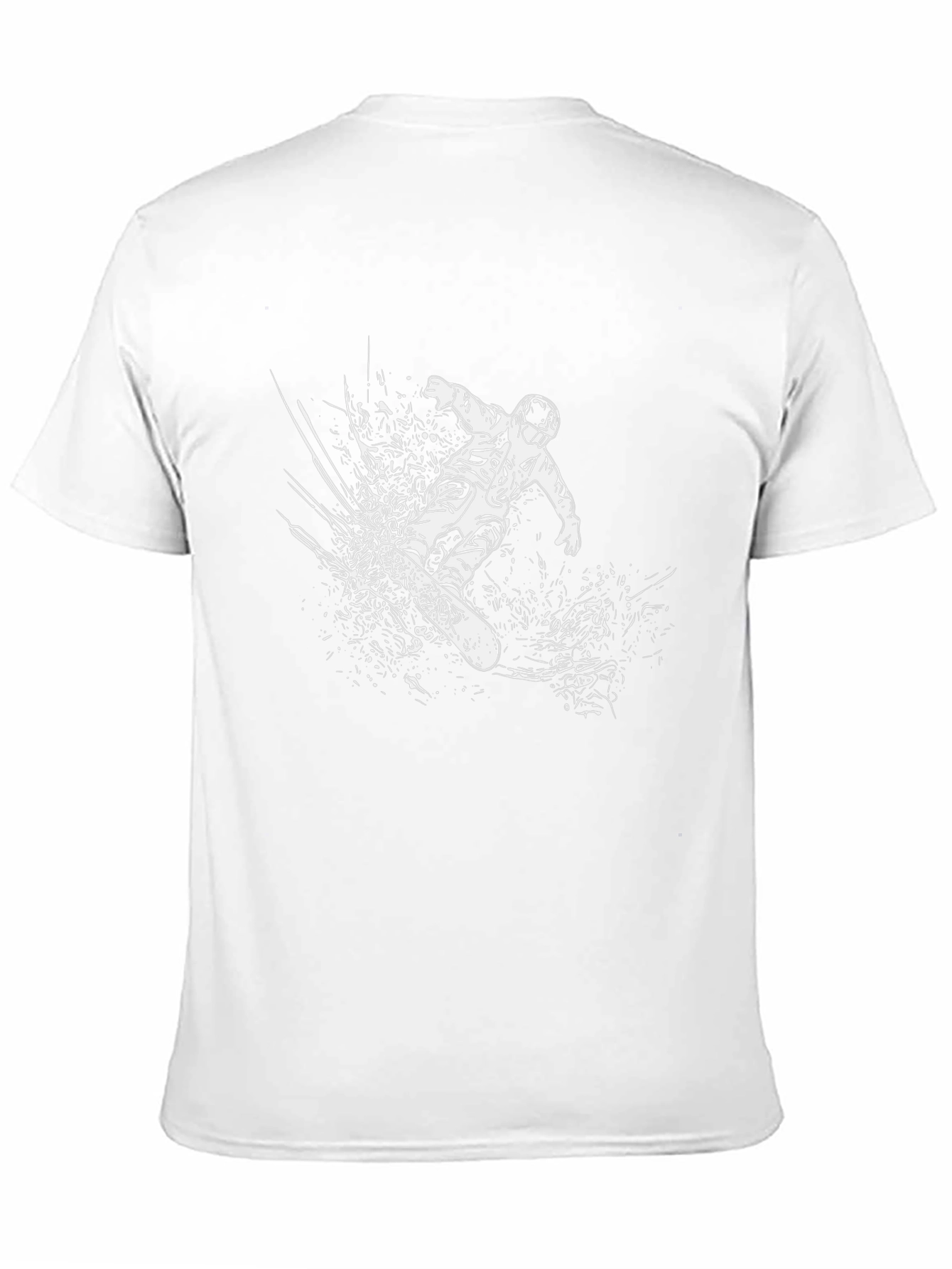 Snowboarder Graphic Tee - Black Cotton Blend T-Shirt