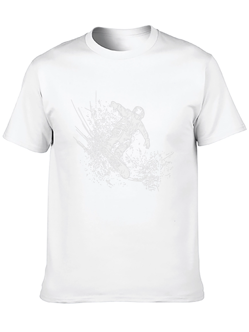 Snowboarder Graphic Tee - Black Cotton Blend T-Shirt
