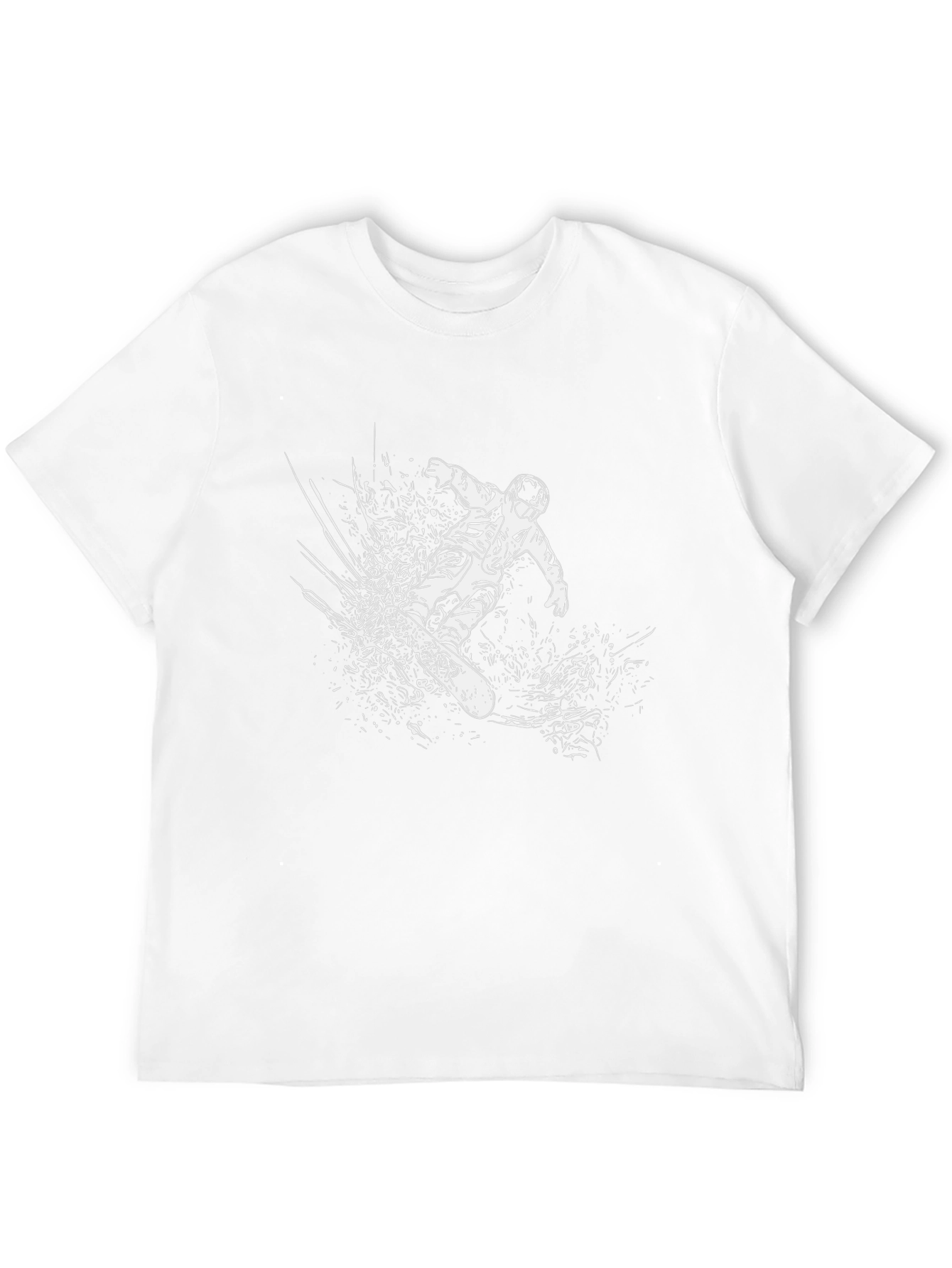 Snowboarder Graphic Tee - Black Cotton Blend T-Shirt