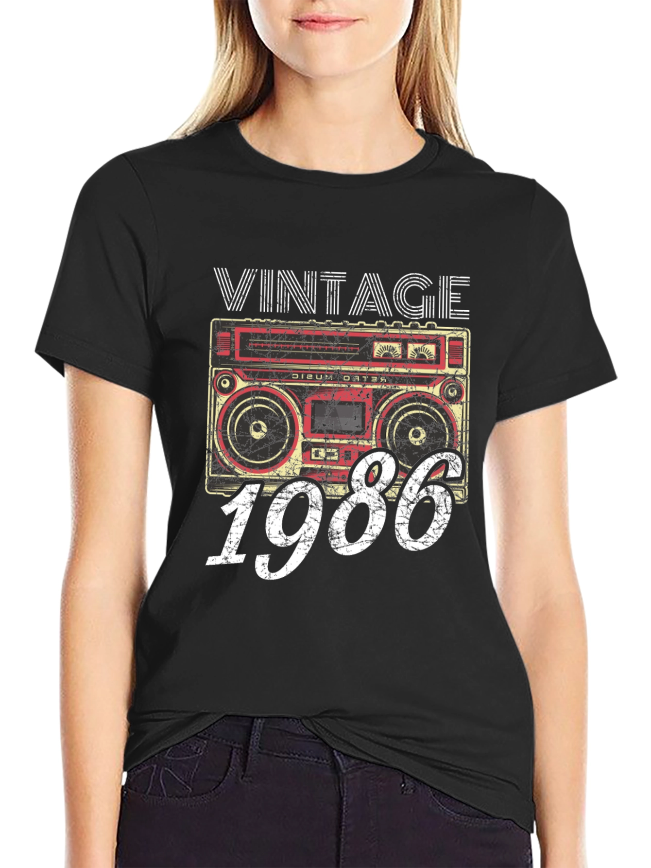 Vintage 1986 Boombox Graphic Tee