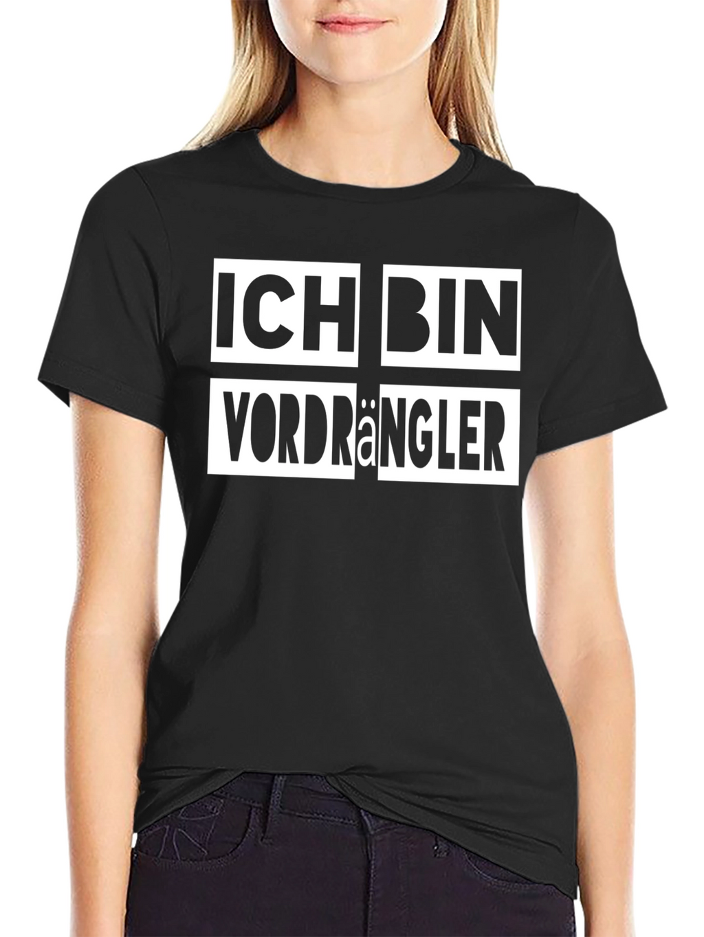 Ich Bin Vordrängler Black T-Shirt