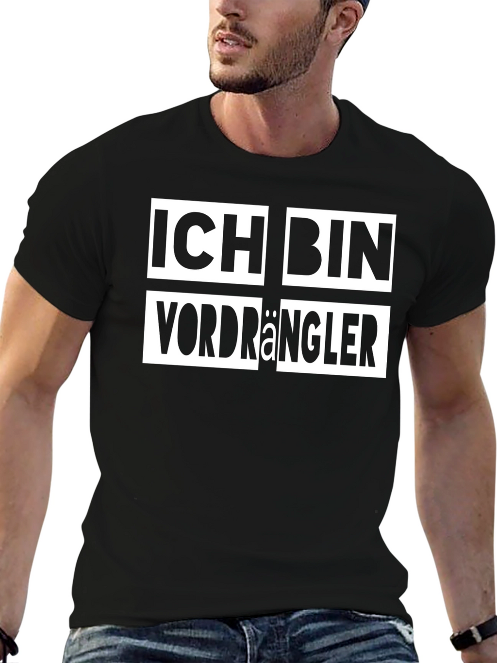 Ich Bin Vordrängler Black T-Shirt