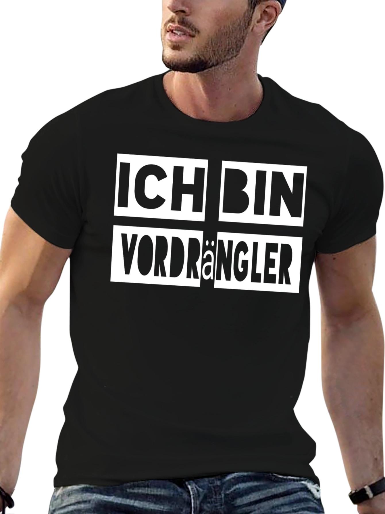 Ich Bin Vordrängler Black T-Shirt
