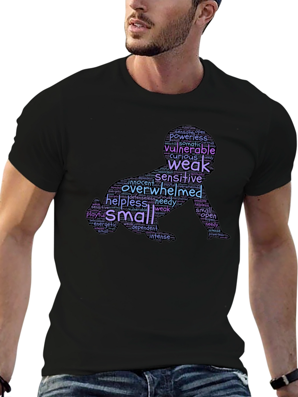 Vulnerable Baby Word Art Graphic T-Shirt