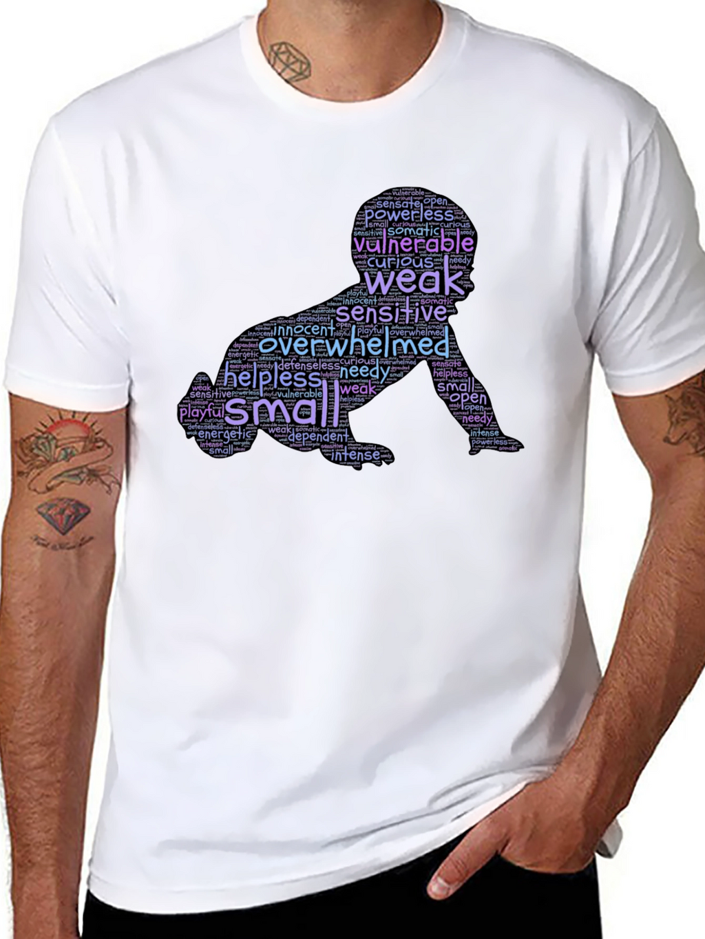 Vulnerable Baby Word Art Graphic T-Shirt