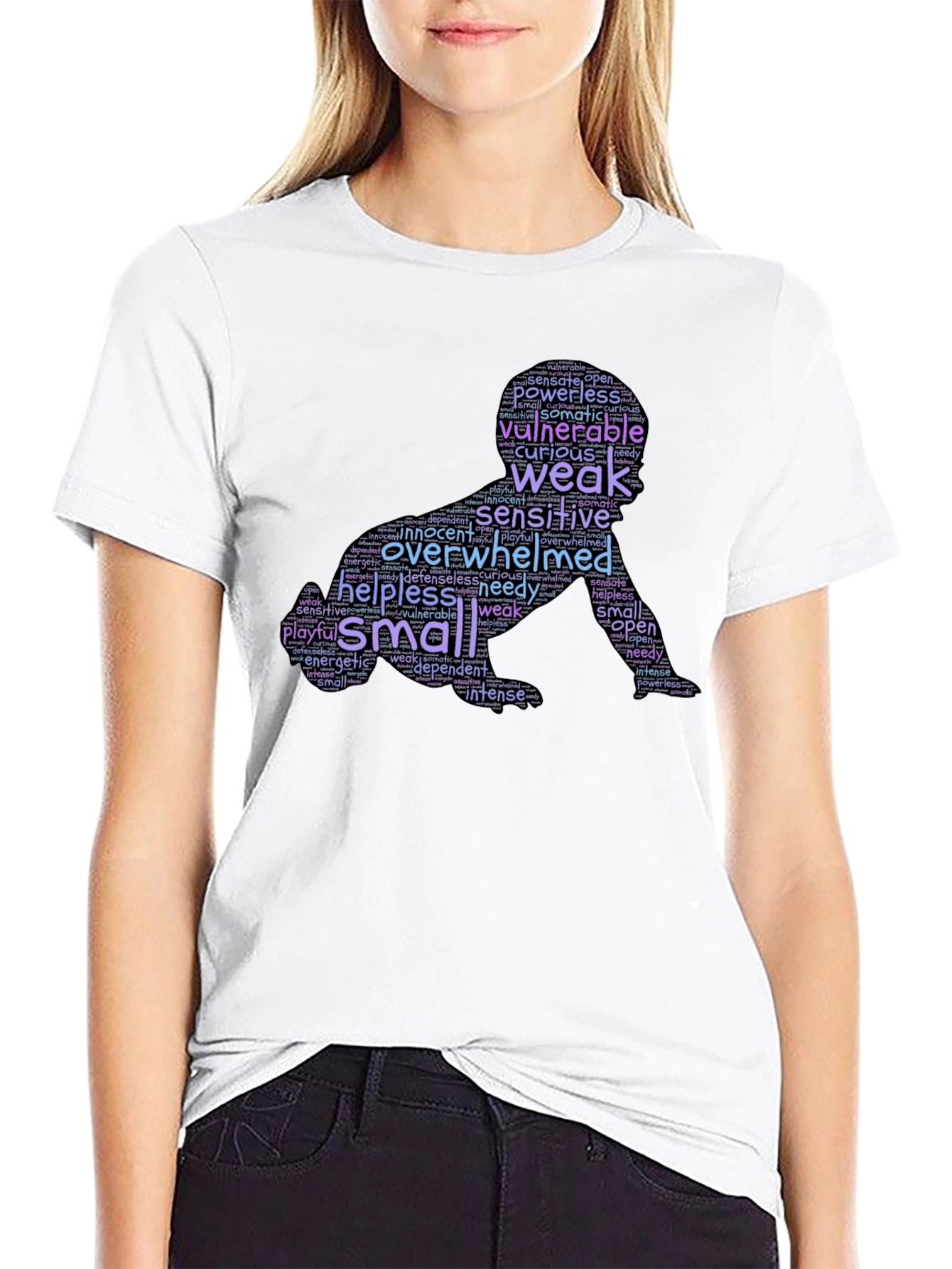 Vulnerable Baby Word Art Graphic T-Shirt