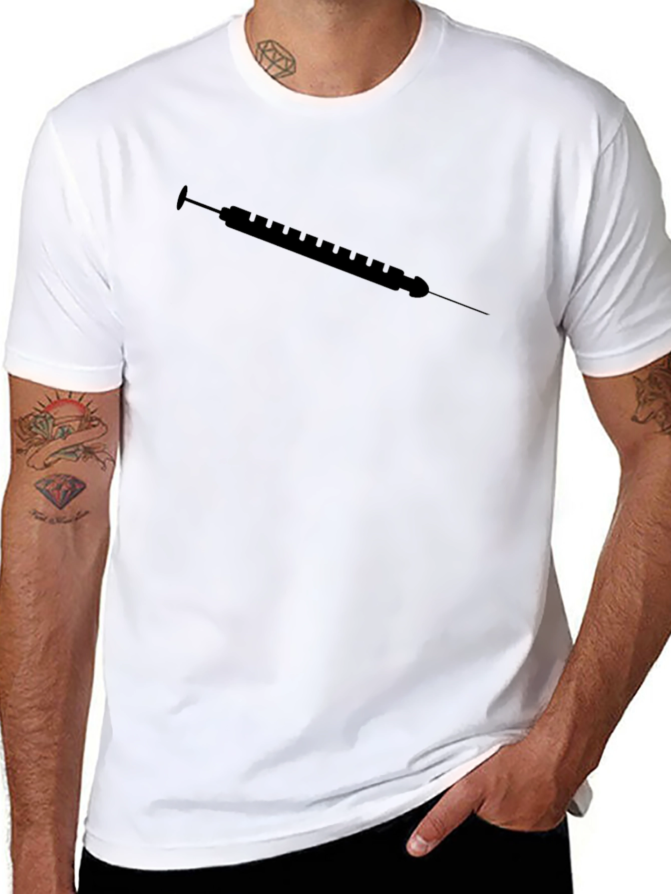 Syringe Graphic T-Shirt - Dark Humor Tee