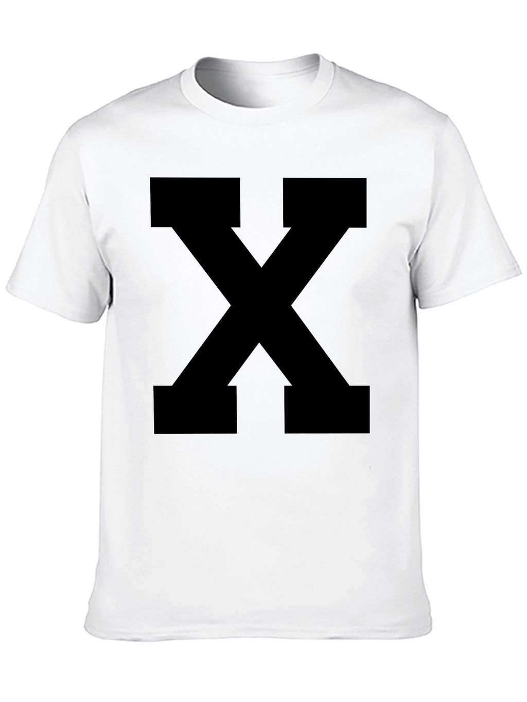 Bold Black X Graphic Tee - Casual Style