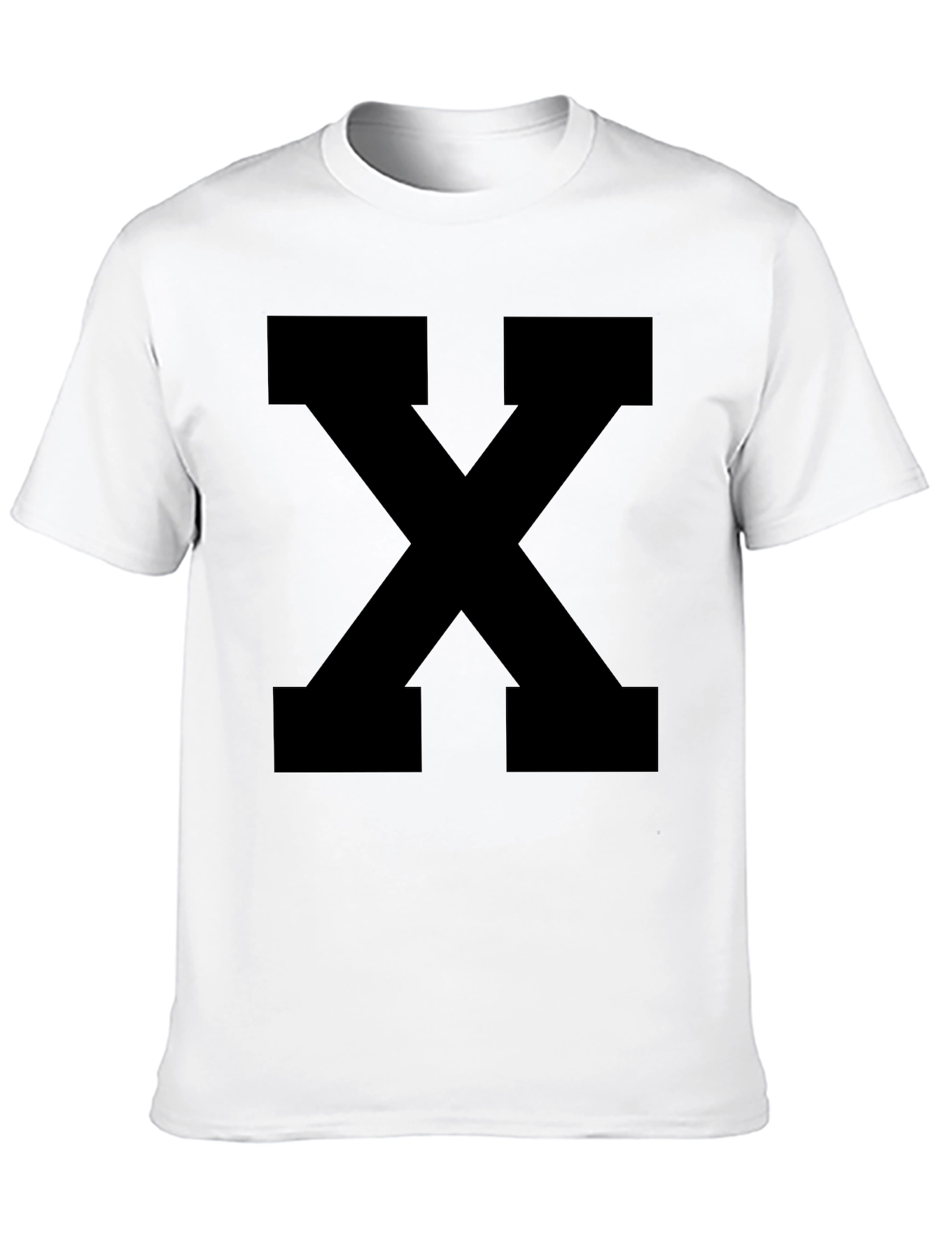 Bold Black X Graphic Tee - Casual Style
