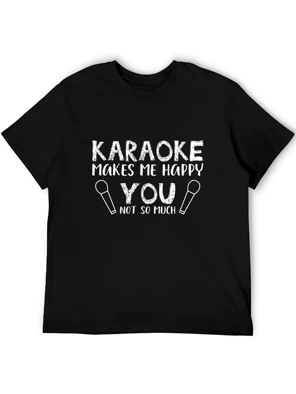 Karaoke Makes Me Happy T-Shirt - Black