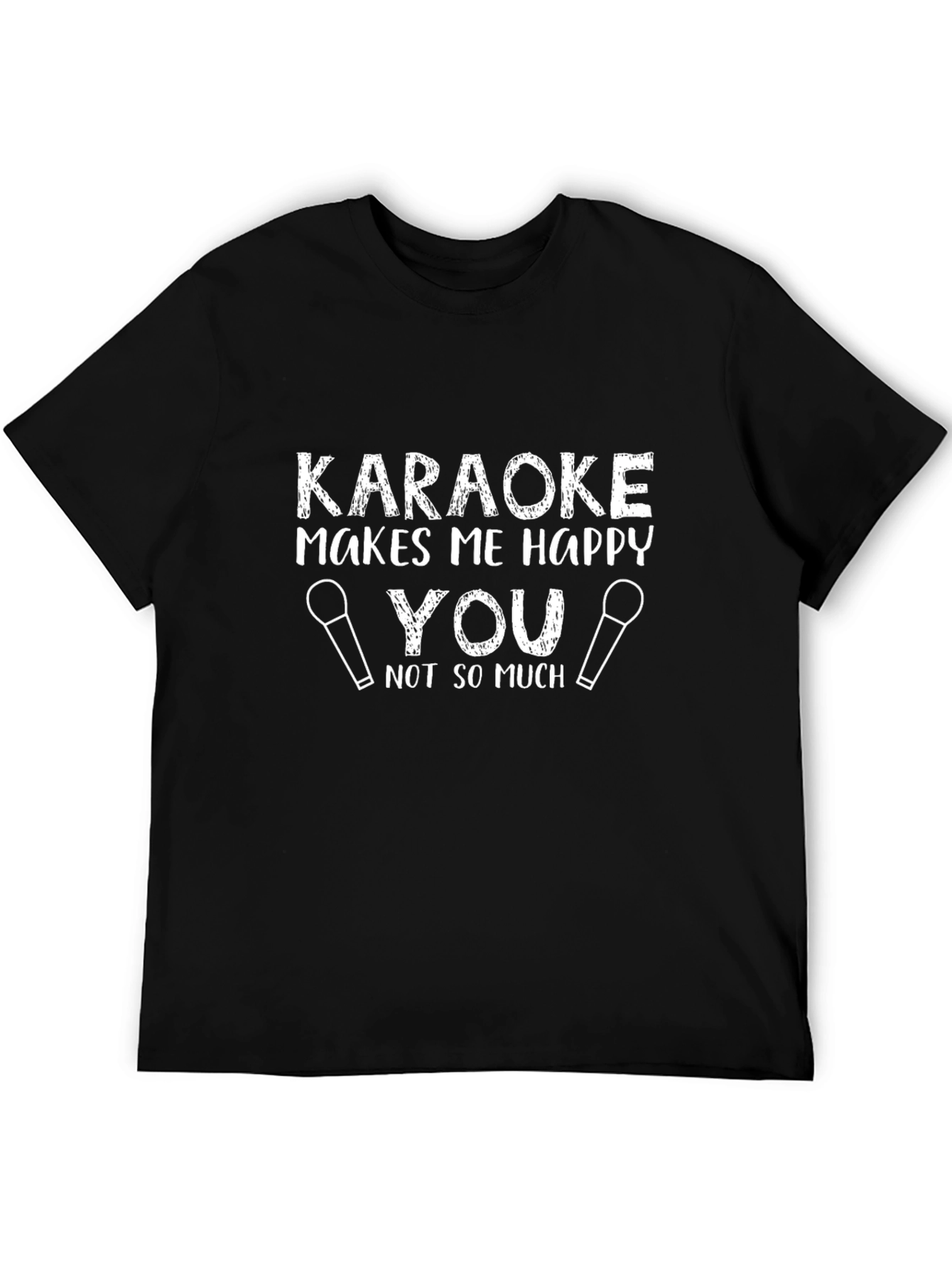 Karaoke Makes Me Happy T-Shirt - Black