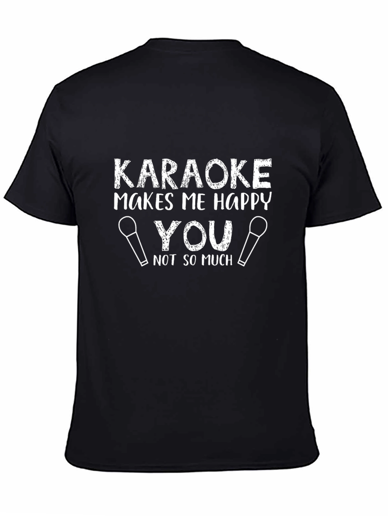 Karaoke Makes Me Happy T-Shirt - Black