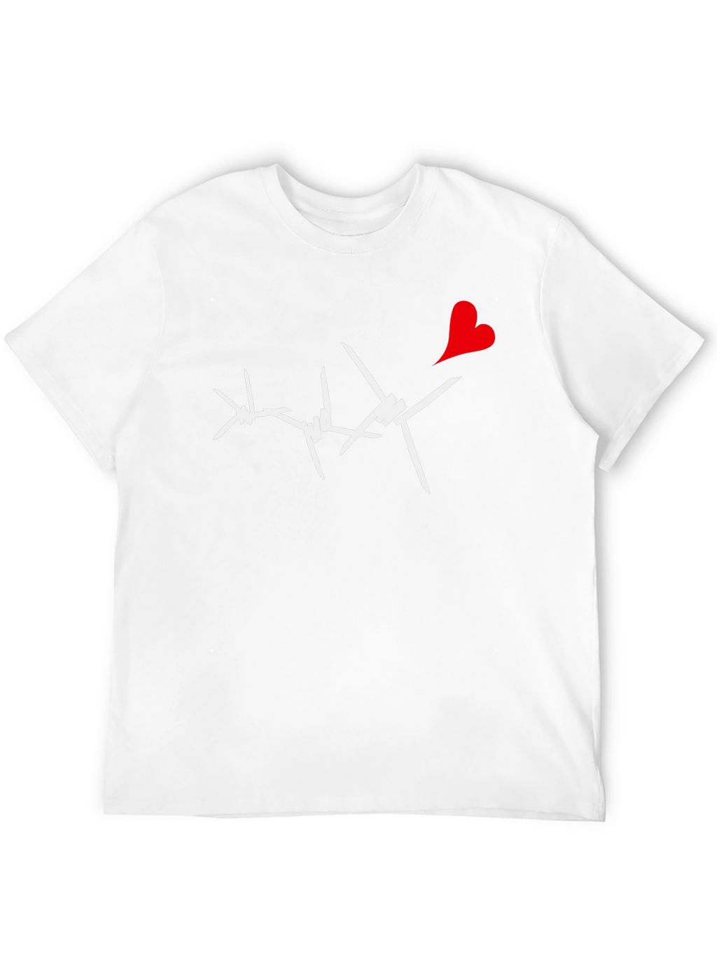 Barbed Heart Graphic Tee - Edgy Love