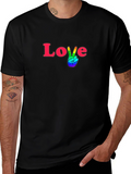 Love & Pride T-Shirt - Black Cotton Blend