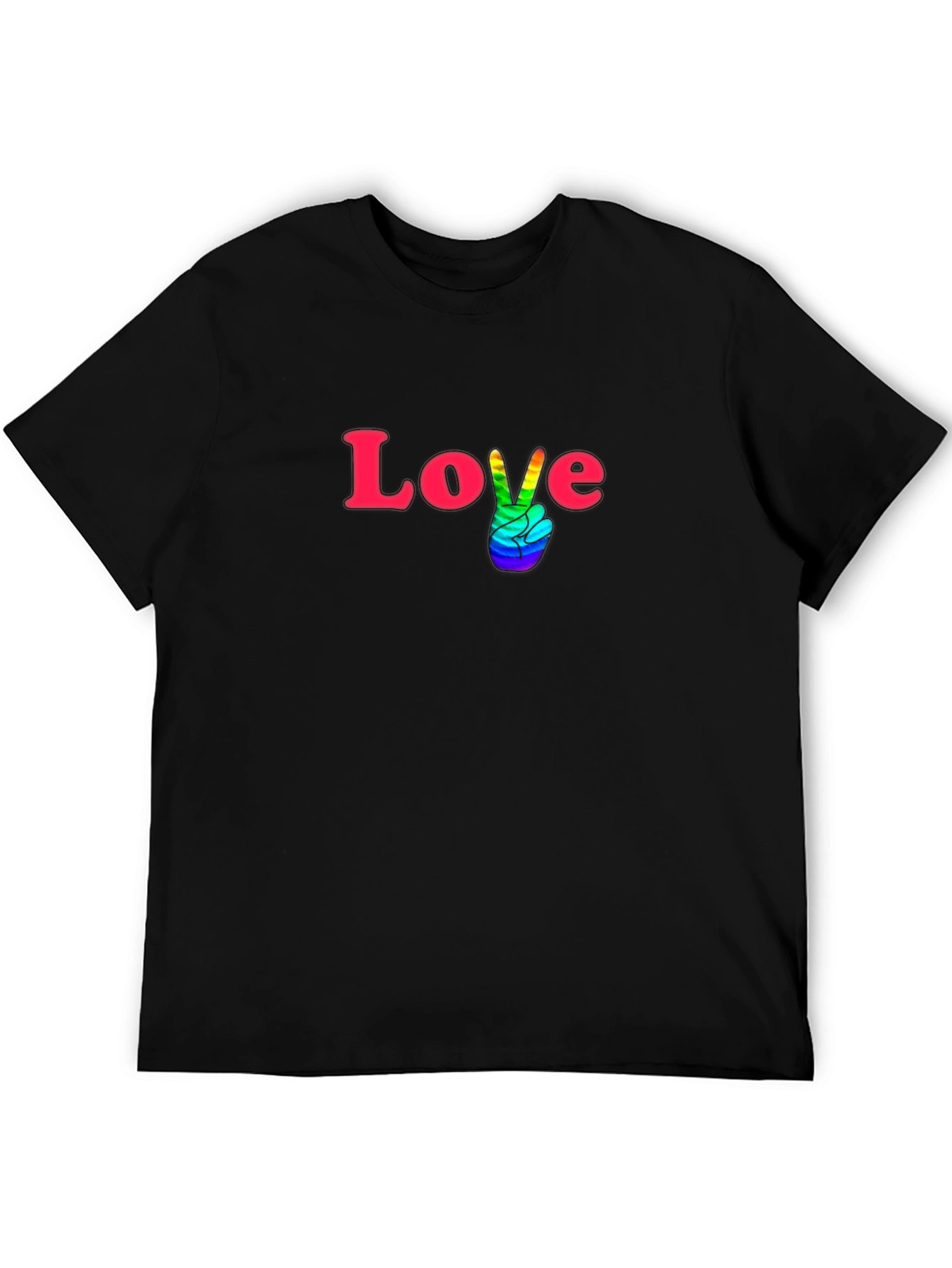 Love & Pride T-Shirt - Black Cotton Blend