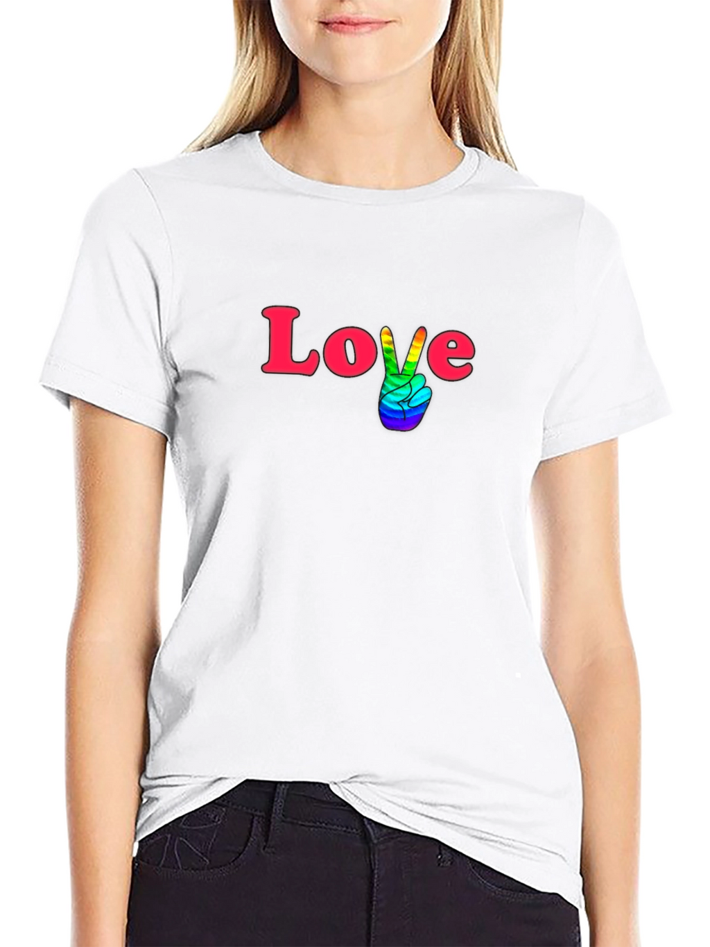 Love & Pride T-Shirt - Black Cotton Blend