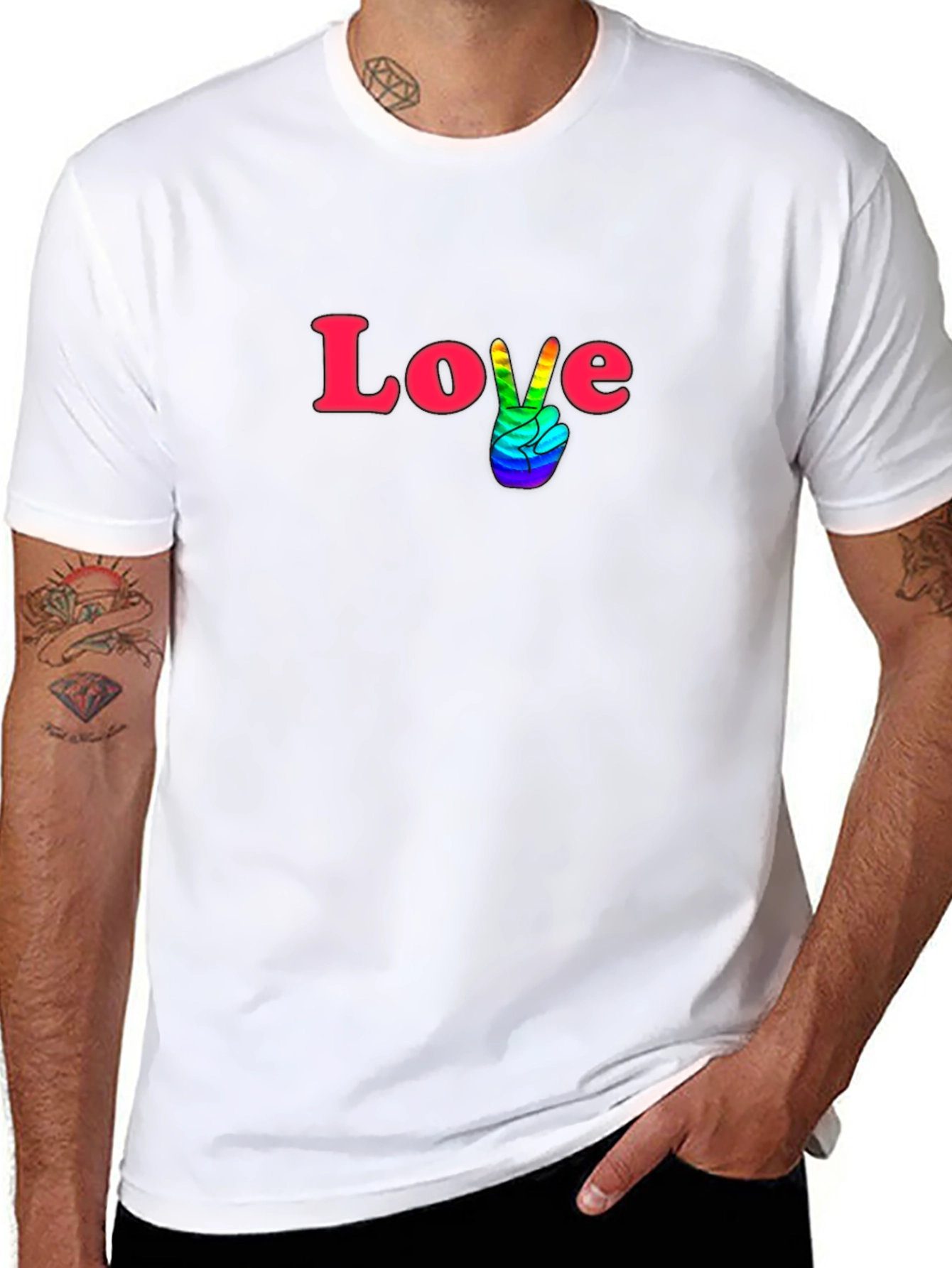 Love & Pride T-Shirt - Black Cotton Blend