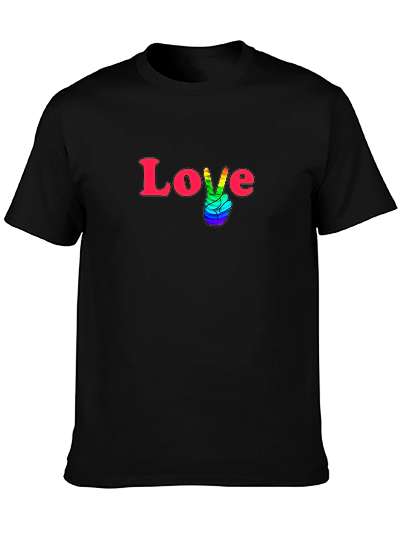 Love & Pride T-Shirt - Black Cotton Blend