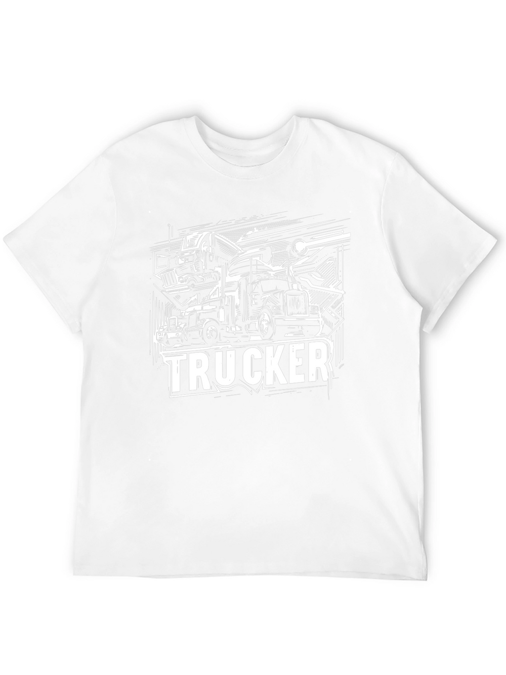 Trucker Graphic T-Shirt - Black