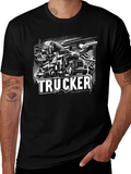 Trucker Graphic T-Shirt - Black