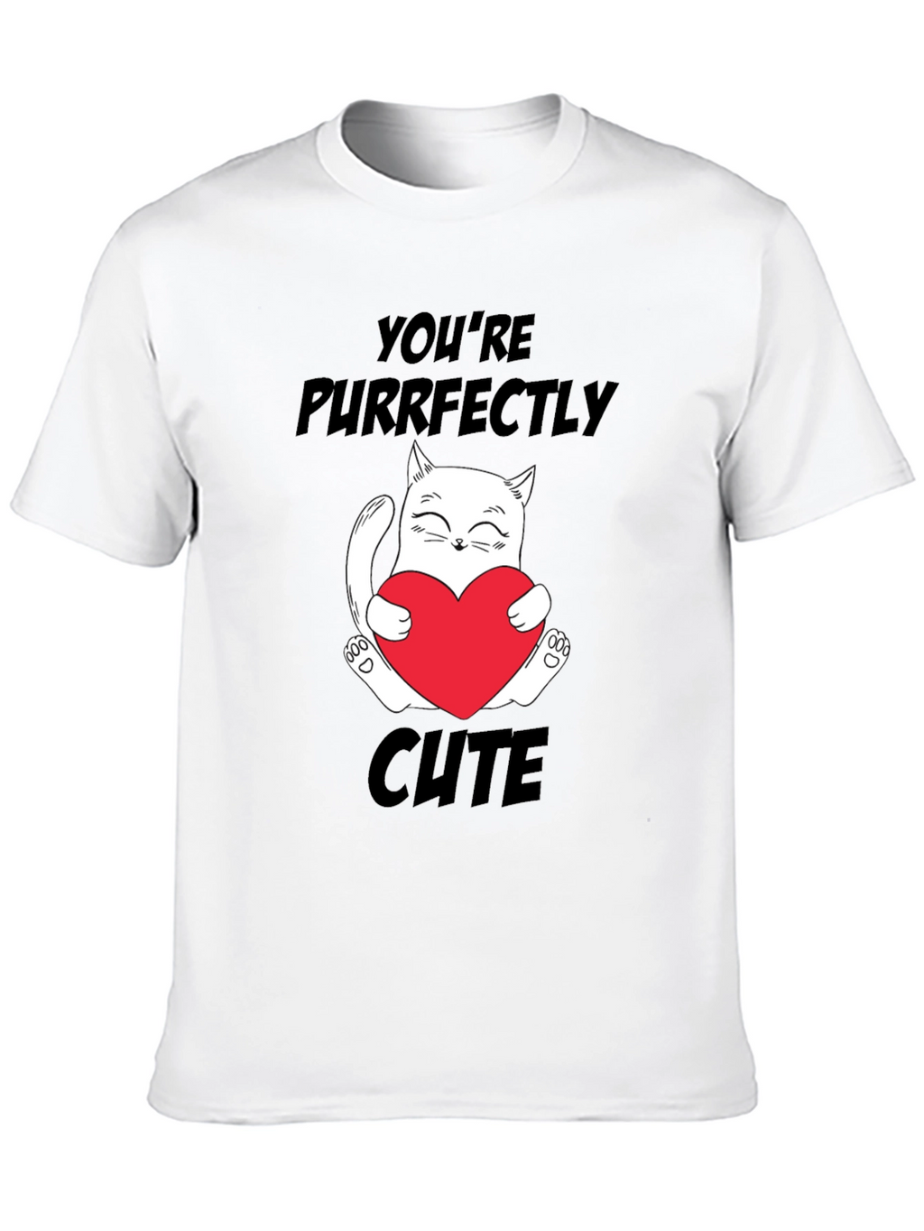 Youre Purrfectly Cute Black Cat Graphic T-Shirt